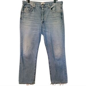 Citizens Of Humanity Emery Crop Daydream Light Wash Distressed Denim Jeans Sz 29